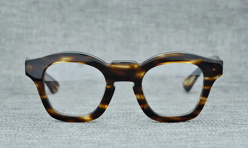 Großhandel - Brillengestelle Marke Brillengestelle Vintage runde Brillengestelle für Frauen The Mask Handgefertigte Myopie-Brillen mit Etui