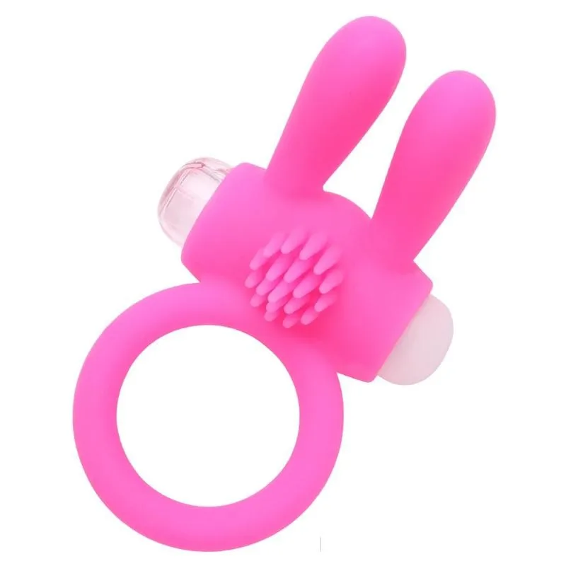 2019セックス製品ペニスリングバイブレーターセックスおもちゃ動物ウサギパワーコックリングシリコーン振動コックリングピンクブルーブラック