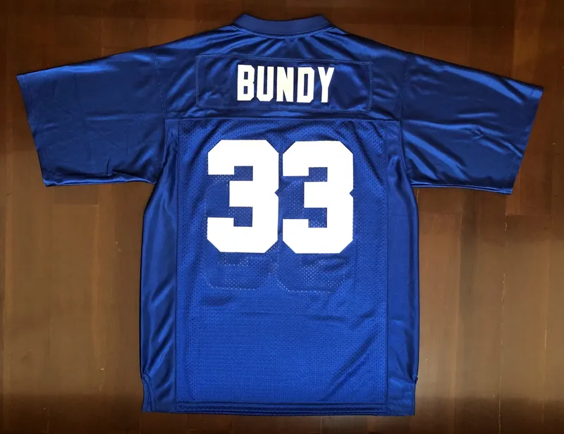 미국에서 배송 Al Bundy #33 Polk High와 결혼 한 어린이 남성 영화 축구 유니폼 All Ed Blue S-3XL 고품질