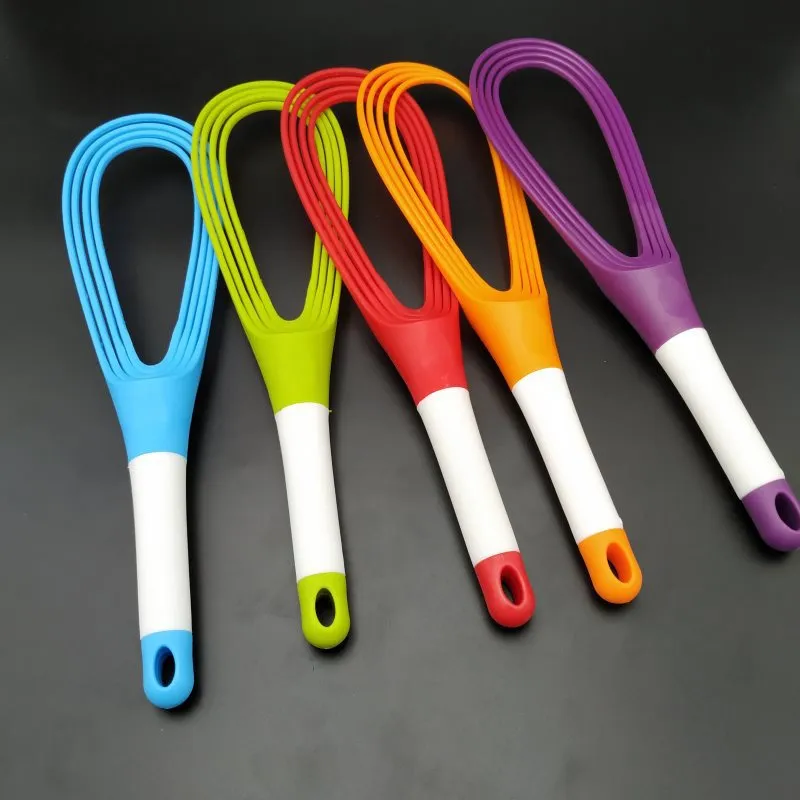 Foldable Egg Beater Tools Milk Drink Coffee Whisk Mixer Frother Foamer Plastic Folding Eggs Stirrer Cream Whipper Kitchen Cooking DBC BH3550