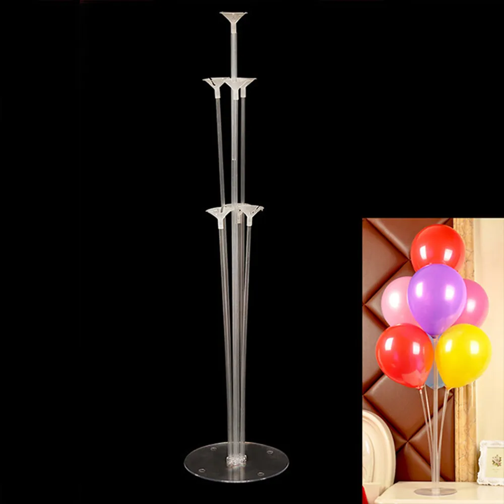 1 Set ballonnen kolom stand plastic ballon ondersteuning met 7 buizen verjaardagsfeestje decoratie Valentijnsdag bruiloft decor dropship