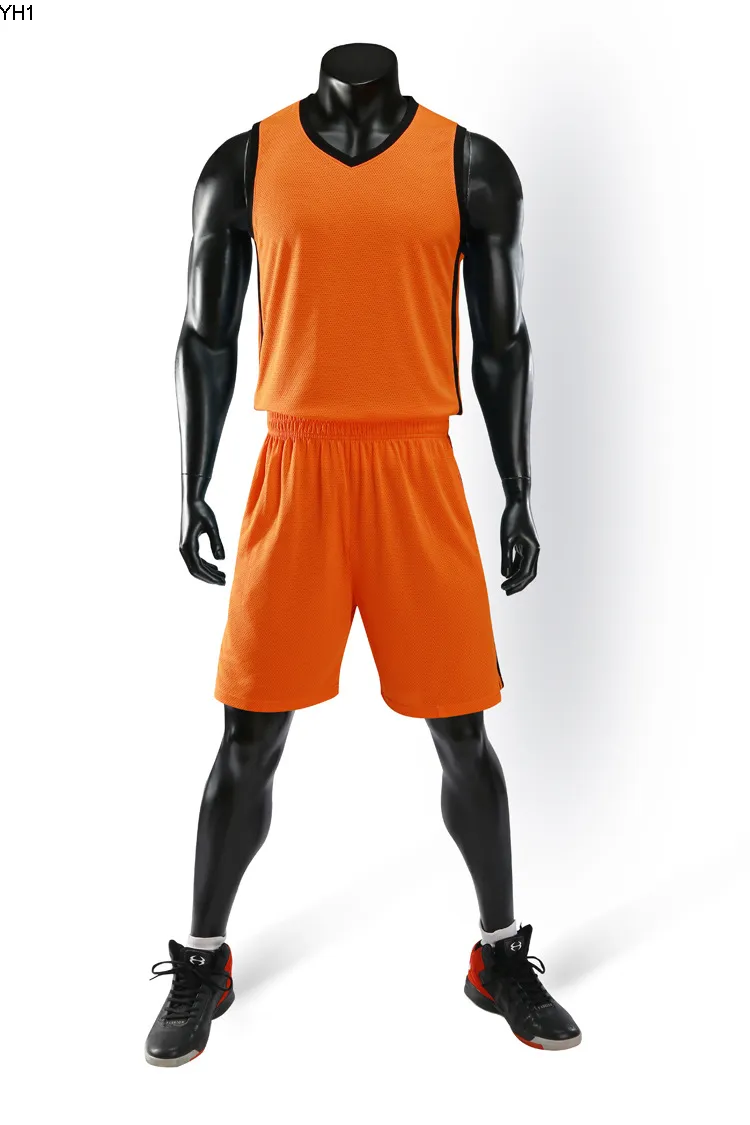 2019 neue leere Basketball-Trikots Gedruckt Logo Herren Größe S-XXL Günstiger Preis Schneller Versand Gute Qualität A006 Orange og004nq