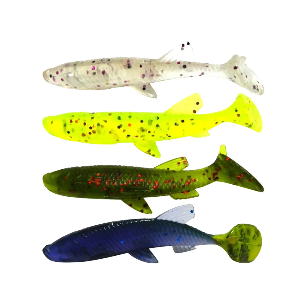 HENGJIA 4 색 7cm 5.5g 소프트 루어 Swimbait Silicone Vivid 낚시 루어 Isca 인공 미끼 잉어 낚시 낚시 도구