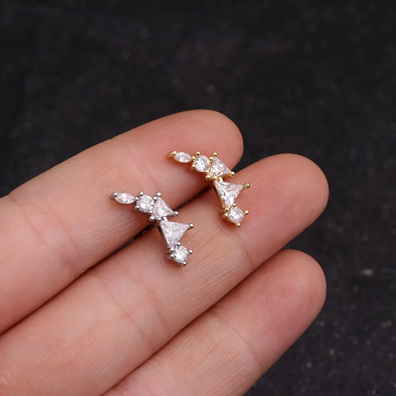 Cartilage curved earring sales