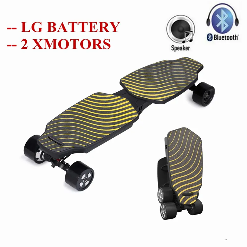 Foldable 4 Wheels Electric Skateboard Hoverboard Scooter Dual Motors Longboard New Electric Skate board for Adults Children
