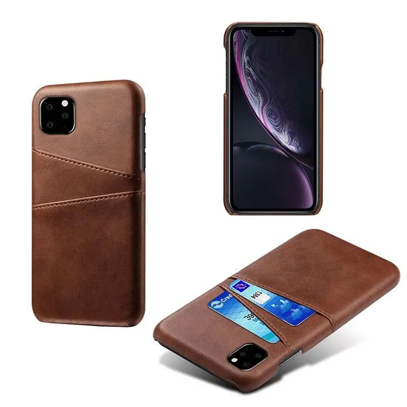 Nyaste plånboksläder Telefonväska Kalvmönster Soft PU Skin Back Cover med kortplatser för iPhone 11 Pro Max XS X XR