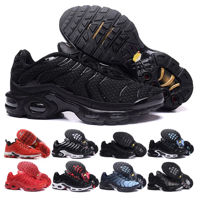 nike air max TN shoes Triple Noir Blanc Hommes Chaussures De Course  Respirant Maille Bleu ruban rouge Chaussures Homme Tn Sport Sneaker  Chaussures