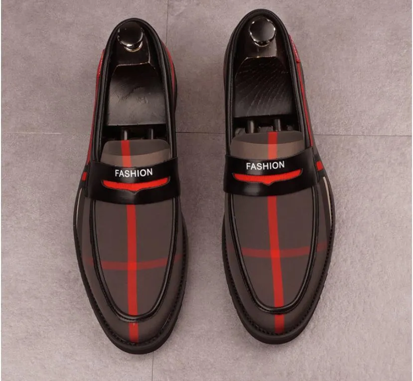 Gentlemen's Formal Shoes 
 | Plaid Loafers For Elegant Outfit