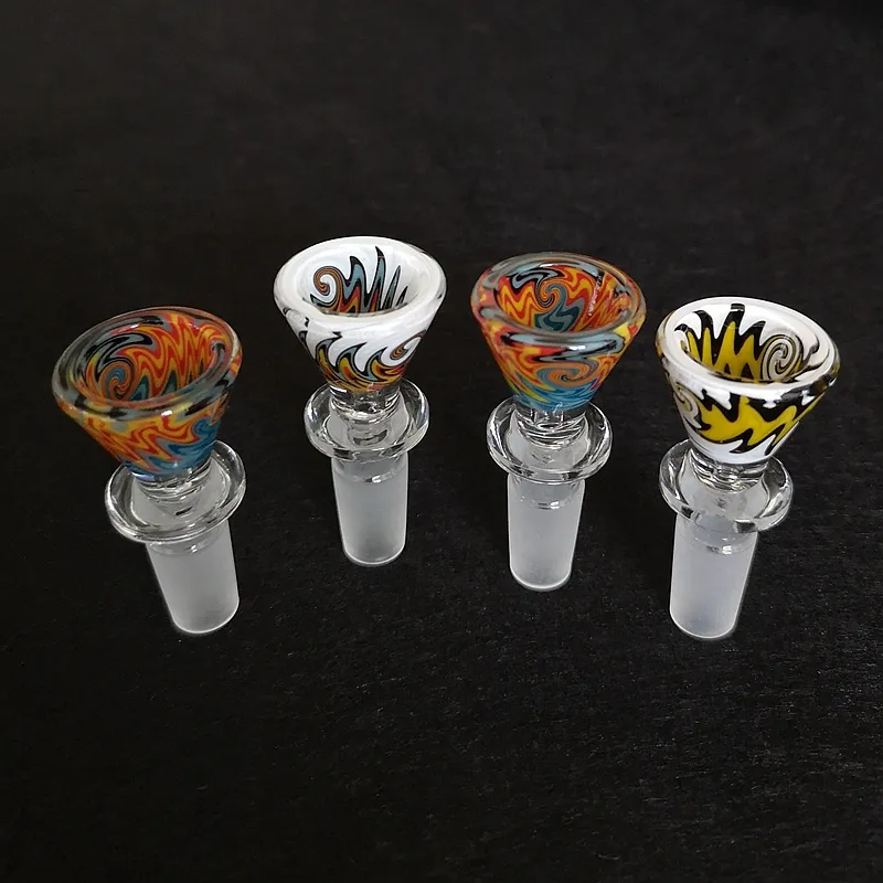 Nuova ciotola di vetro maschio da 14 mm con colore a bolle Ciotola di vetro di colore inebriante Ciotole di vetro per fumatori Bong per acqua Tubi d'acqua XL-SA06