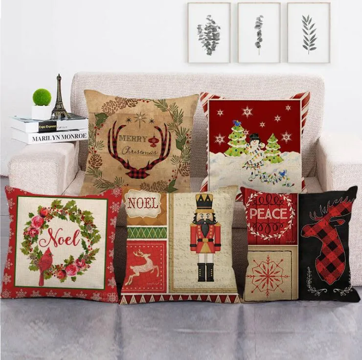 Federe Di Natale Divano Letto Complementi Arredo Casa Federa Cuscino Funda Cojin Housse de Coussin Cojine Federa Kussenhoes