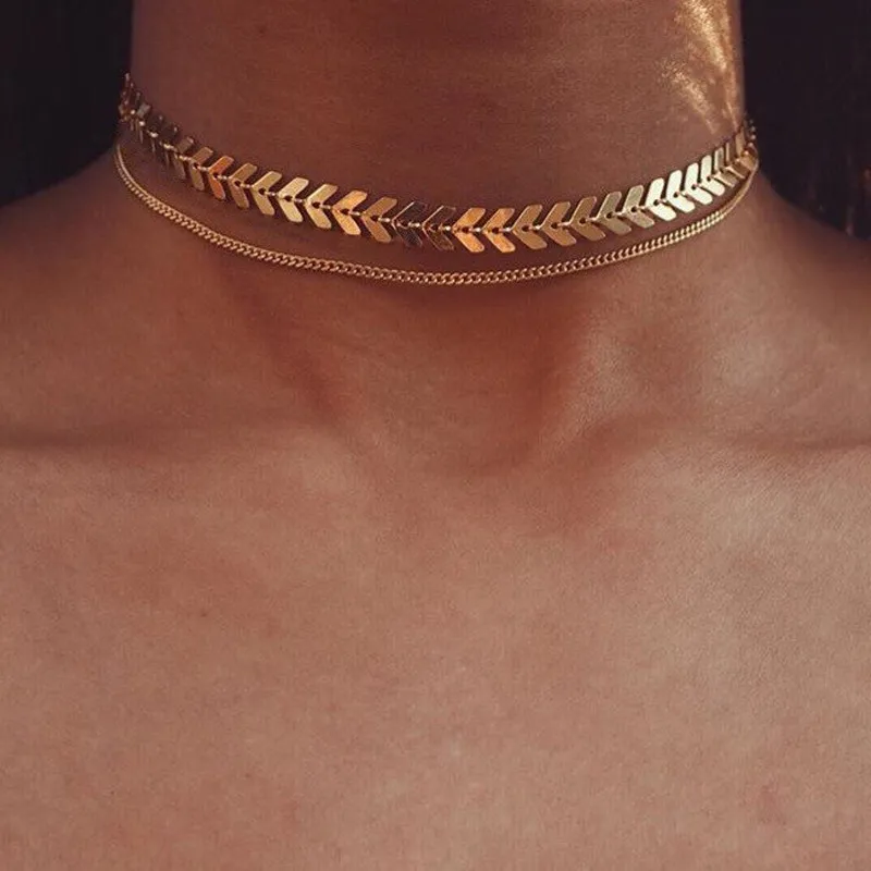 Multi arrow Choker Ожерелье Женщины Двухслойные Ожерелья Ожерелья Ожерелья Ожерелья Ожерелье Флешбон Самолет Ожерелье Плоский Цепчик Chocker на шее Ювелирные Изделия