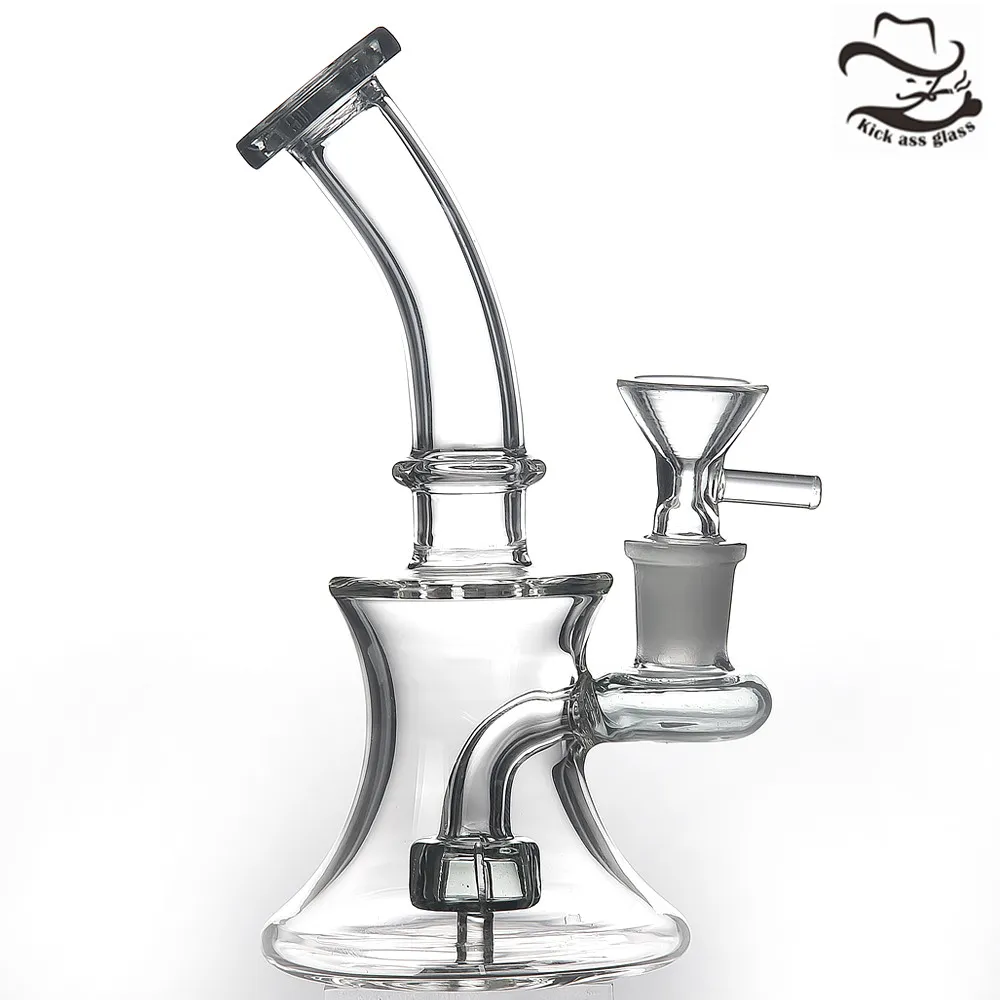 Glas Bong Smoke Tjock Banger Hanger Hookah 14mm Kvinna Joint 76mm Dia 170mm Höjd 100% DAB Rig High Borosilikatbägare 963