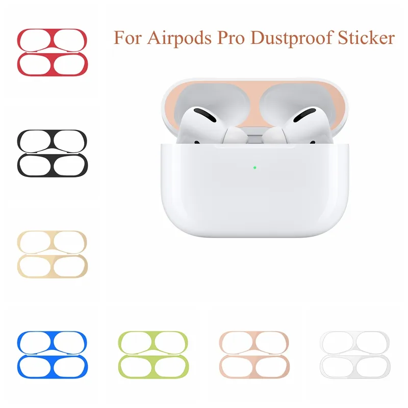 Para AirPods Pro Pele Guarda poeira Adesivos Dustproof carregamento de caixa da película protetora para AirPods 3 Caso frete grátis