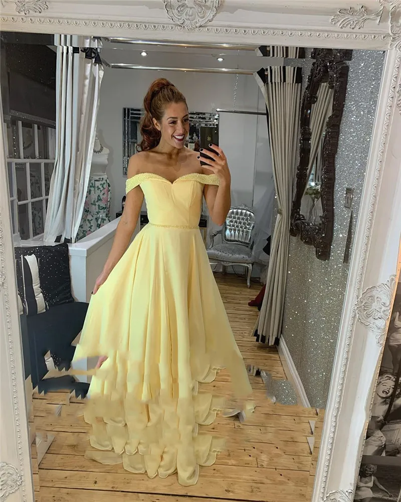 yellow prom dresses