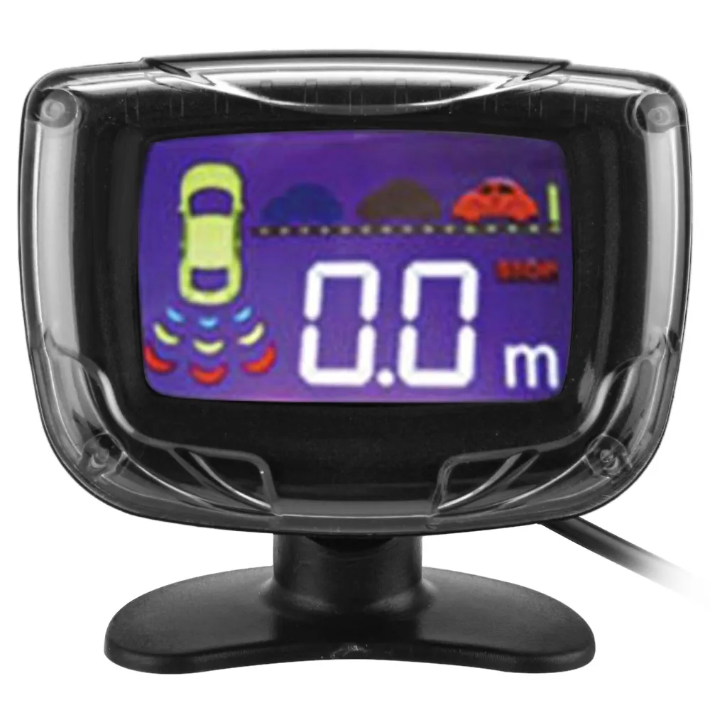 PZ500 Car LCD 4 Odwrotne czujniki Parking Backup Radar Zestaw systemowy samochodowych