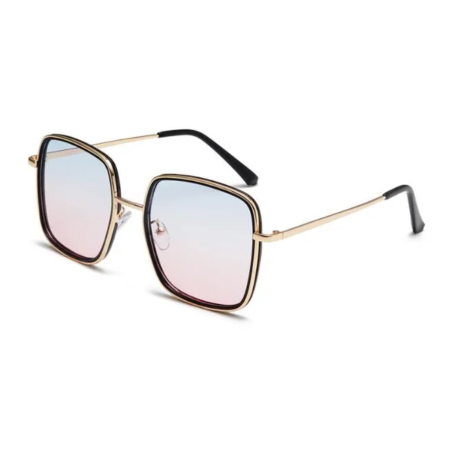 Großhandel - Mode-Sonnenbrille mit großem Rahmen, Damen-Trend, vielseitige Anti-UV-Sonnenbrille, Star-Mode, vielseitige Brille, Retro-Brille