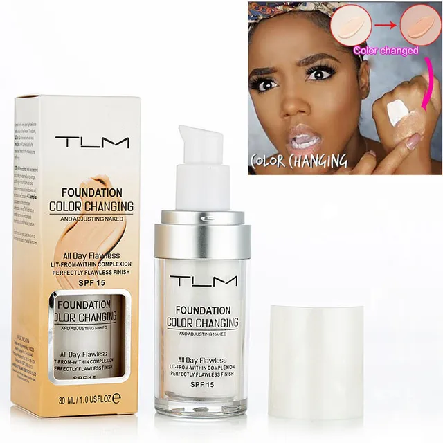 TLM Magic Flawless Color Change Foundation Cream 30ML Makeup Change Skin Tone Concealer Just Blending 6pcs