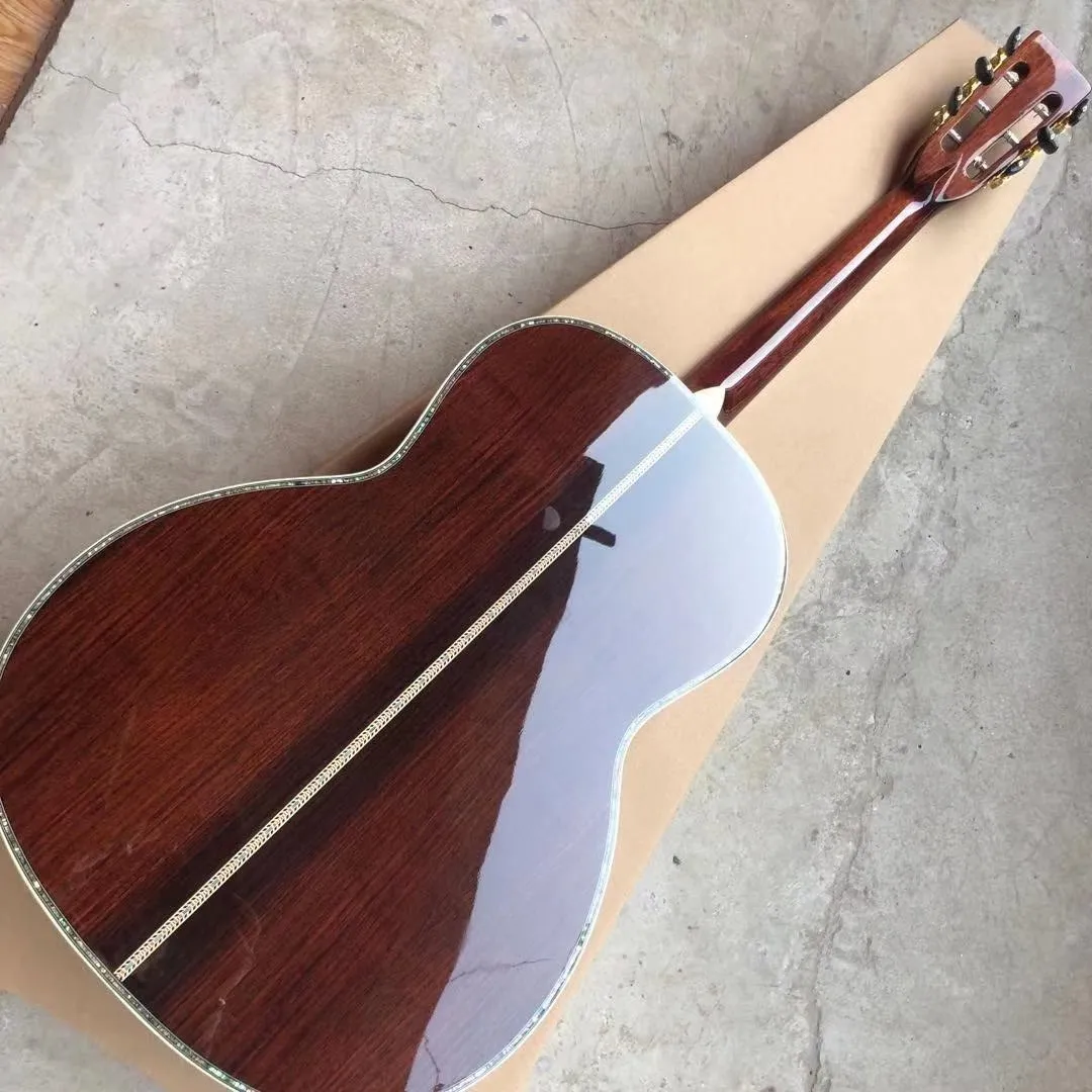 2024 40 Inch Acoustic Guitar with Rounded Corners, Spruce Red Pine Top, Rosewood Ebony Fingerboard, Abalone Shell Trim, Maple Back and Sides, Basswood 2024 40 Inch Acoustic Guitar with Rounded Corners, Spruce Red Pine Top, Rosewood Ebony Fingerboard, Abalone Shell Trim, Maple Back and Sides, Basswood