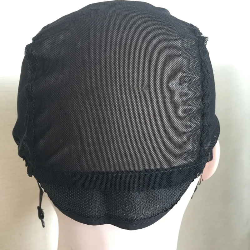 Bonnet de perruque marron pour la fabrication de perruques avec sangle réglable tissage de cheveux extensible réglable sans colle bonnet de perruque noir dôme pour perruques 10 pièces