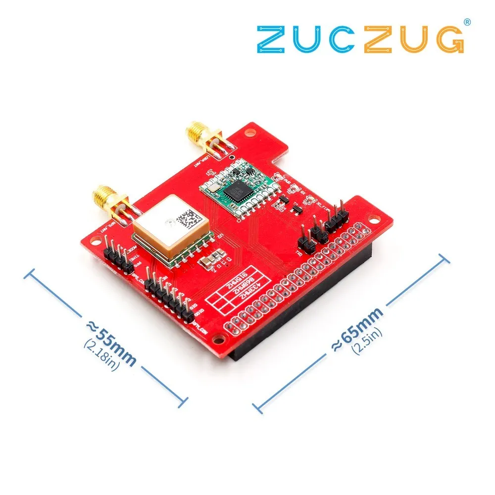 Livraison gratuite à distance sans fil 433/868/915Mhz Lora et carte d'extension GPS pour Raspberry Pi