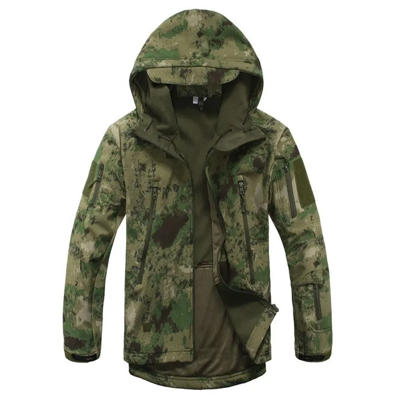 Chaqueta militar de invierno para hombre, abrigos tácticos del ejército,  ropa exterior de forro polar suave, chaquetas de camuflaje impermeable