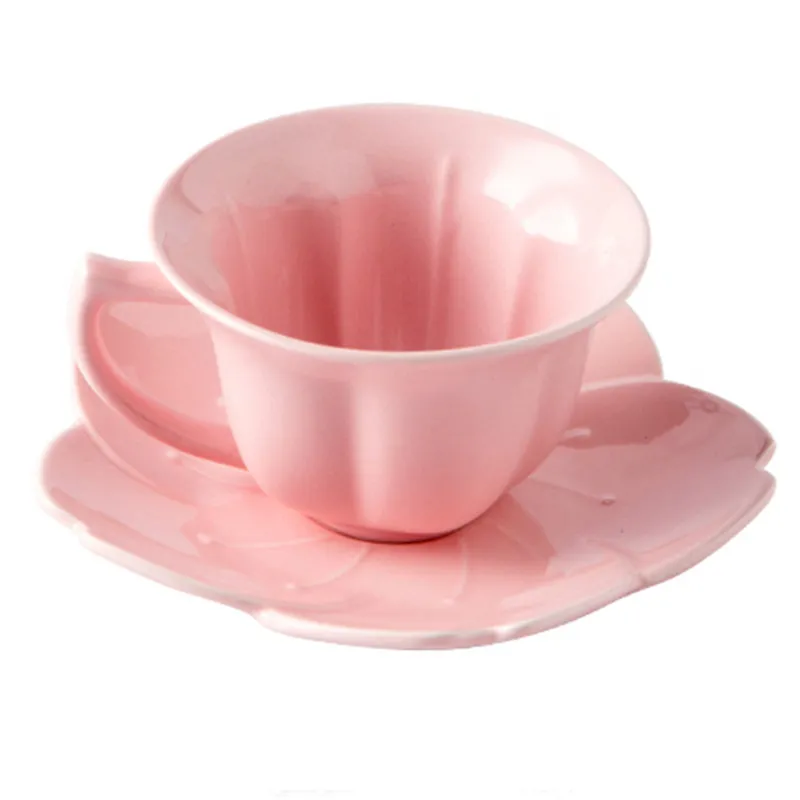 European Coffee Cup with Saucer Simple Solid Ceramic Hand painted High-grade afternoon tea Cup