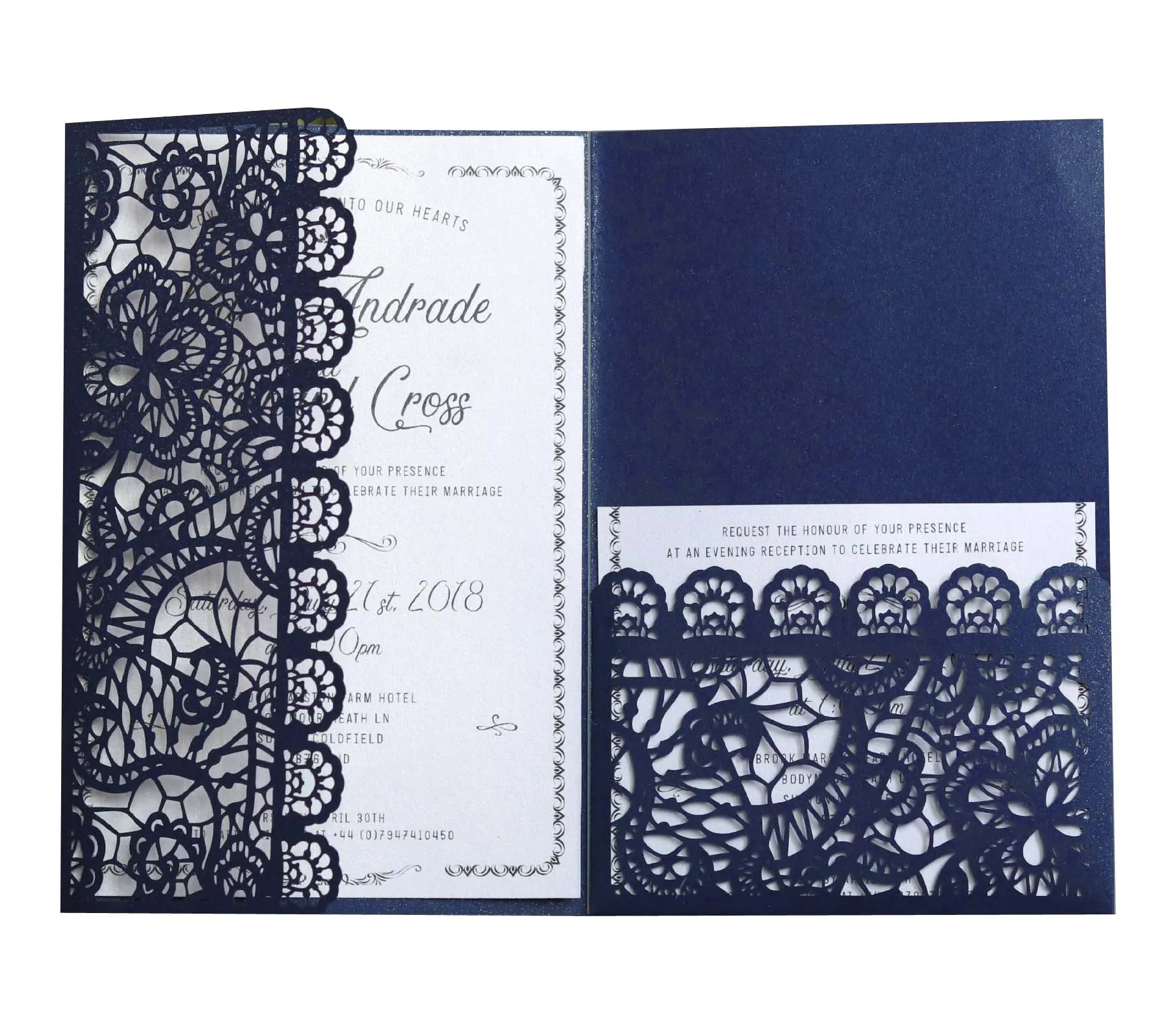 Kit de cartes d'invitation de mariage, invitation de célébration imprimable pour fête d'anniversaire, douche nuptiale, avec enveloppes et autocollant de sceau