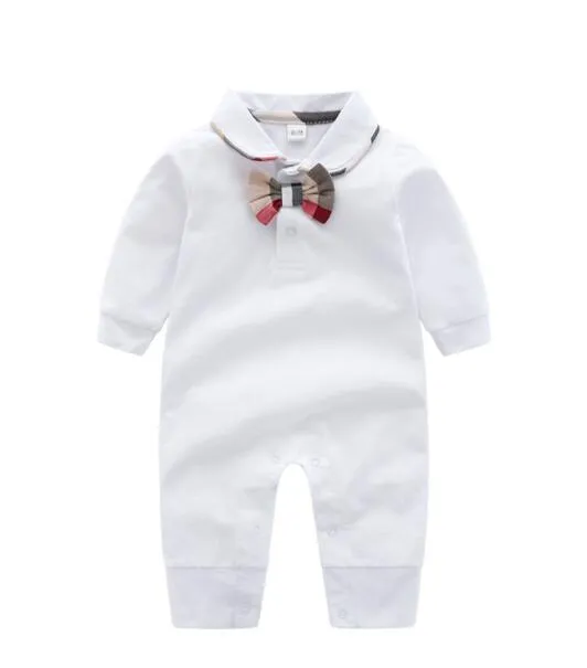 Heißer Verkauf Baby Marke Kleidung Baby bowknot Strampler Neue Baumwolle Neugeborene Baby Mädchen Jungen Frühling Herbst Strampler Kinder Designer infant Overalls