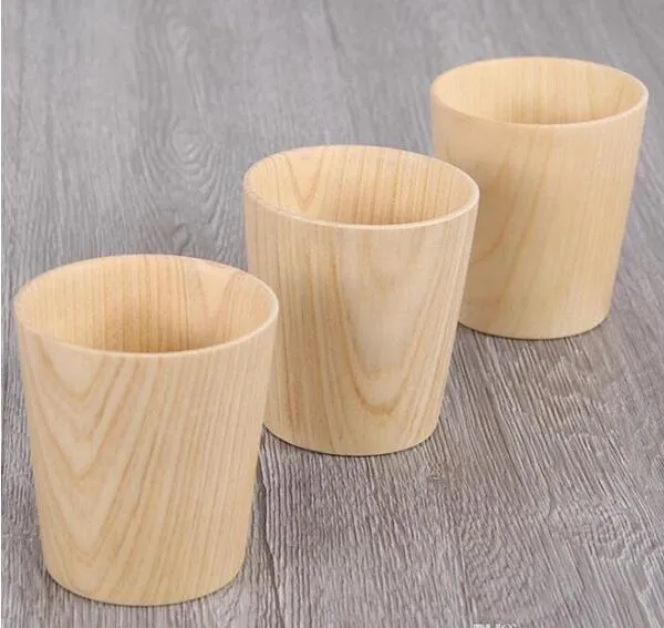 .270 ml Creative Japan Style Solid Cedarwood Milk Cup Tea Water Cup Heat Isolation träkopp Eco Friendly