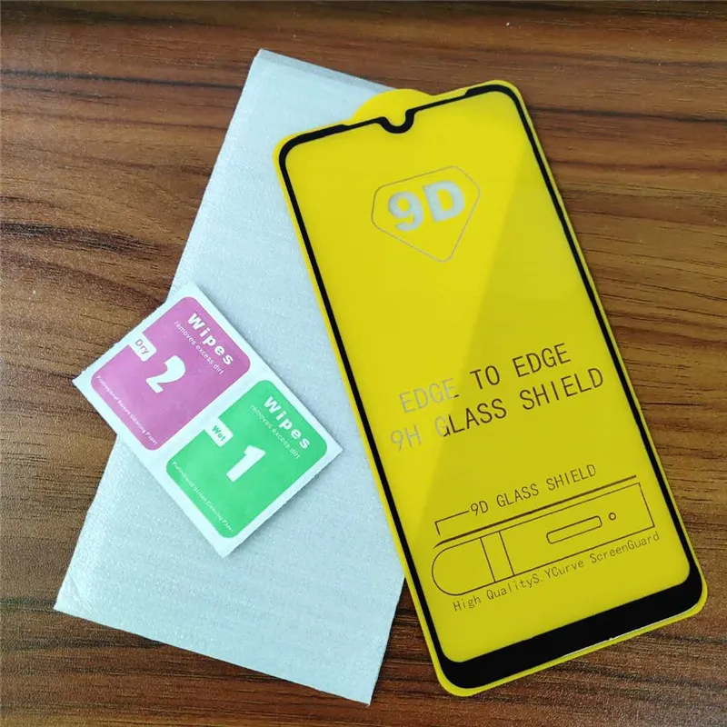 9D Full Lim Full Cover Screen Protector Clear Tempered Glass för Samsung Galaxy S23 S22 Plus S21 Fe A03 Core A13 A23 A33 A53 A73 5G M53 M23 A02 A82 A21S A04 A14 A34 A53