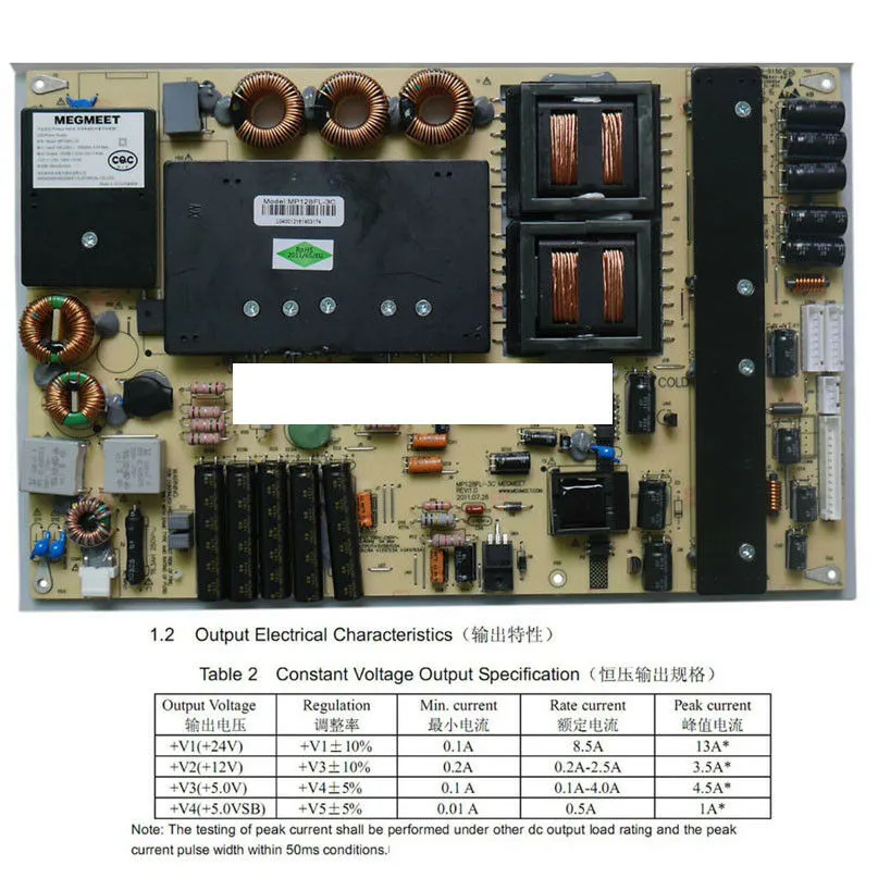 Ny original för MegMeet MP128FL-3C 55-tums LED-skärmreklam Power Board