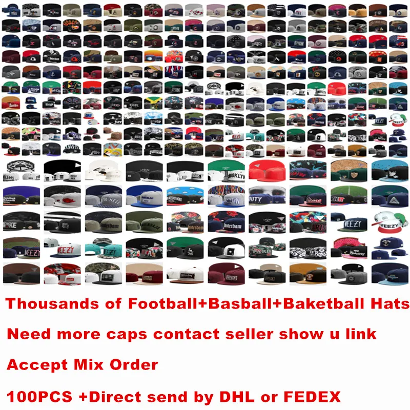 Toptan Beyzbol Snapback Basketbol Şapka Tüm Takım Spor Yetişkinler Için Mens Bayan Ayarlanabilir Parti Gorras Ucuz Hediye Spor Kapaklar