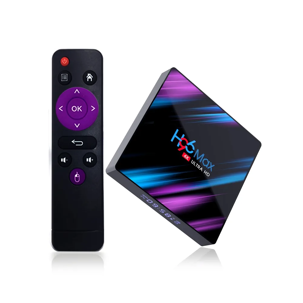 H96 Max Android 10 스마트 TV 박스 4GB + 32GB 블루투스 4K 쿼드 코어 WiFi Google Play 홈 오디오 미디어 플레이어