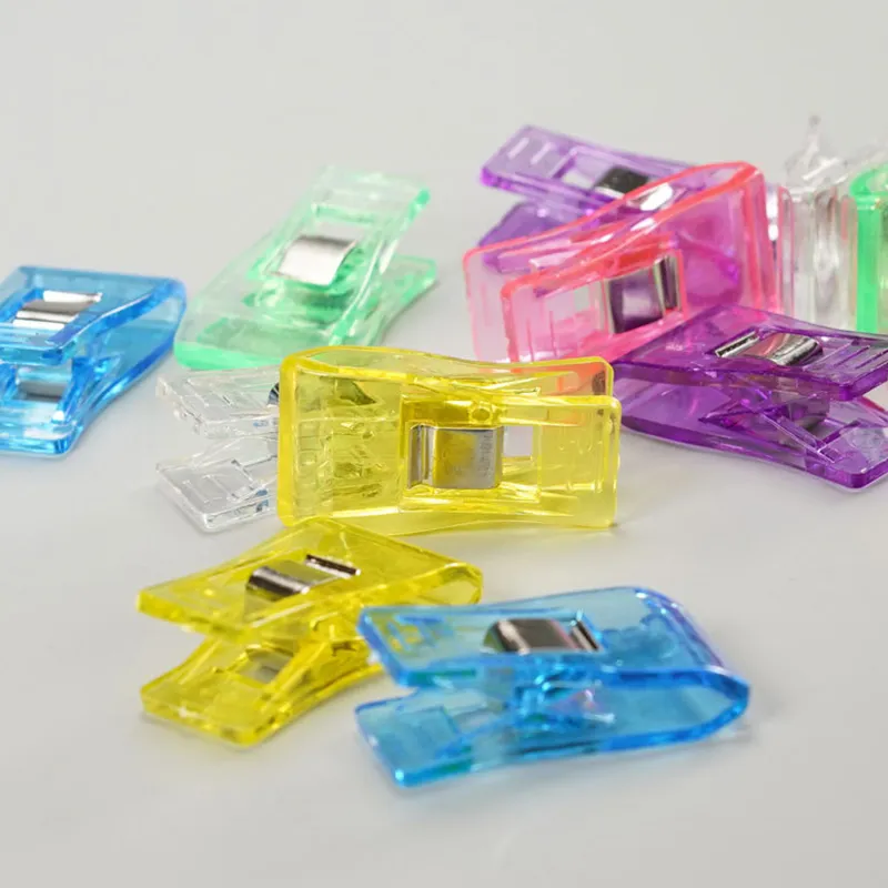 Mixed Color Plastic Clips Holder For DIY Fabric Sewing Craft Knitting