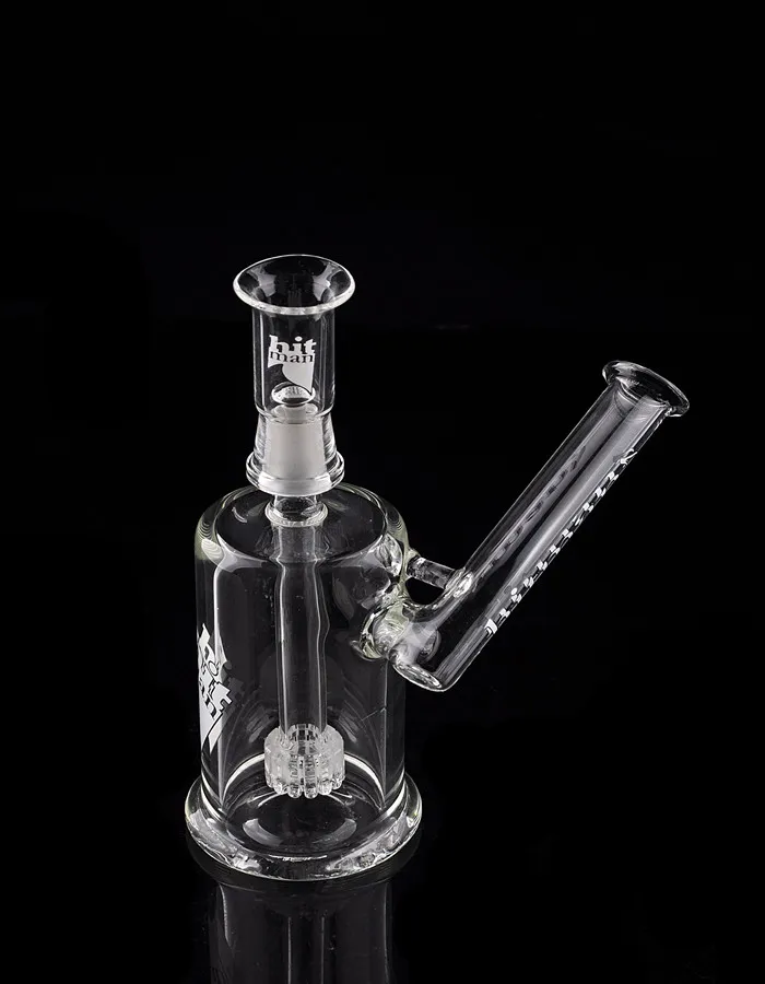 6,8 cala Hitman Glass Bong Bubbler Hookahs mini olejne platformy wodne rurki dymu wodoodporne platformy Dab z gwoździem 14 mm