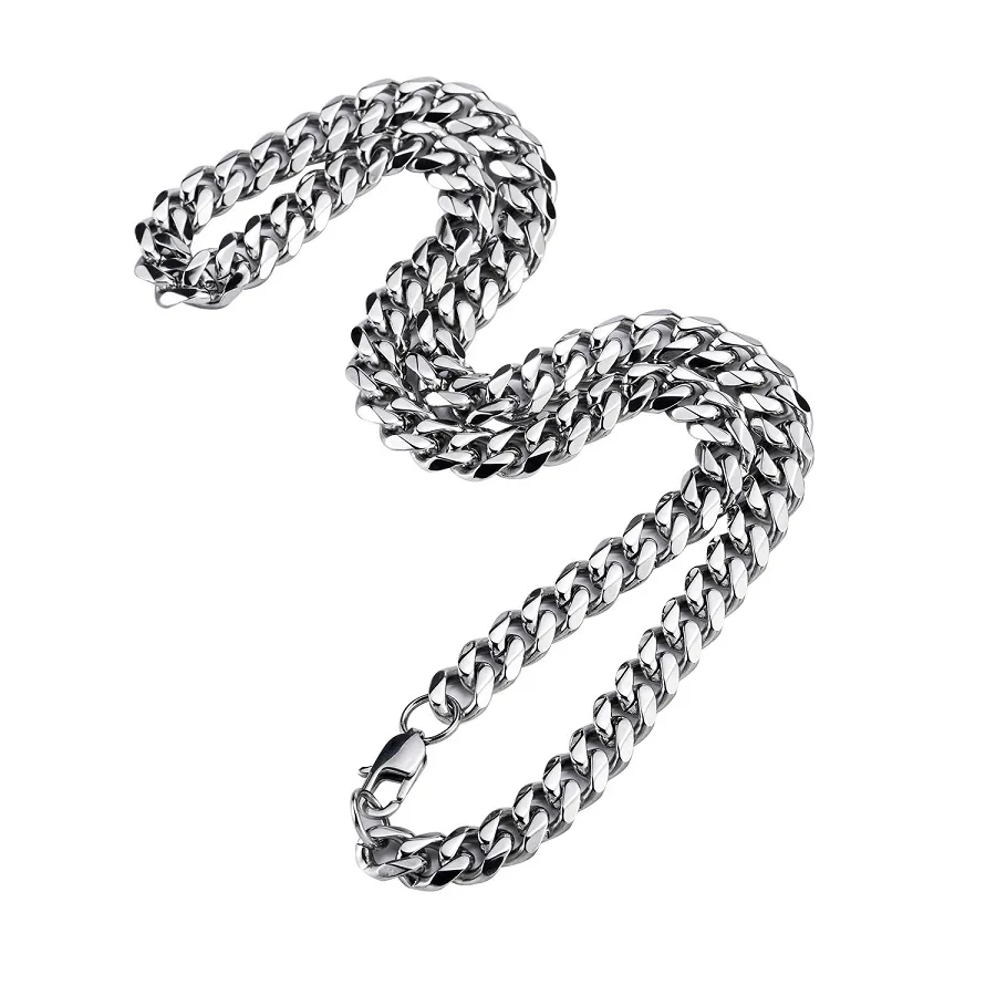 Trendy Men Link Chain Necklaces Iced Out Hip Hop Jewelry 19inch 21inch Fashion Stainless Steel