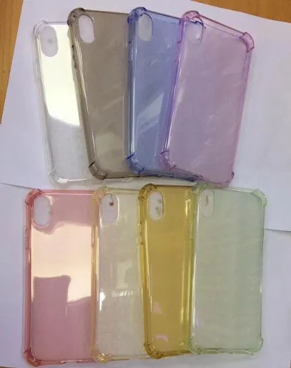 Funda de teléfono de colores transparentes, funda protectora de TPU suave antigolpes de 1,5mm, fundas blandas a prueba de golpes para iPhone11 11 promax XSMAX samsung s11