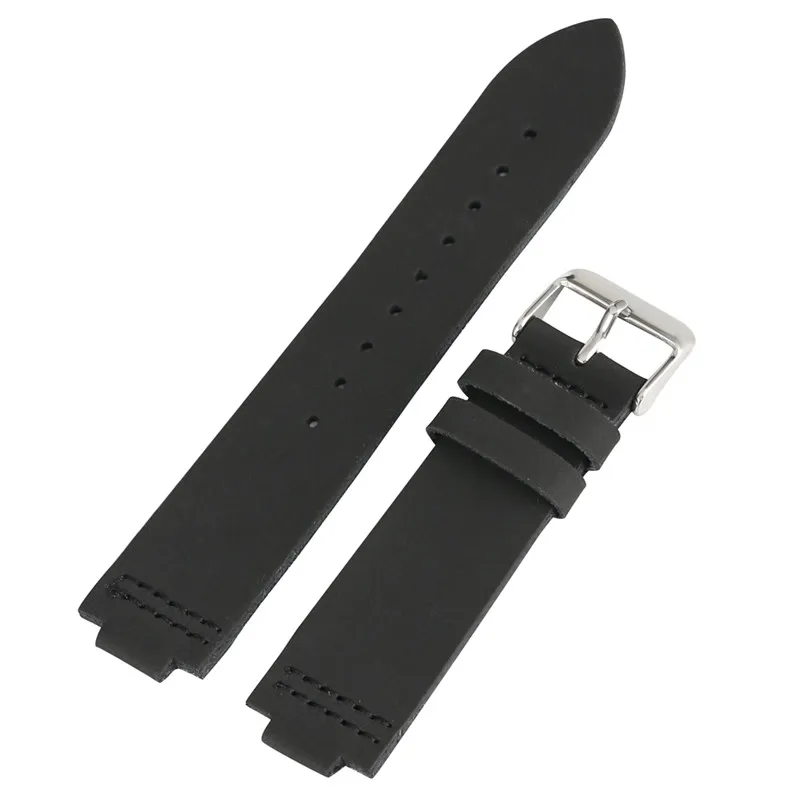Pulseira de relógio de alta qualidade 22 mm preta azul pulseira relógios de madeira natural pino de substituição fivela duas peças