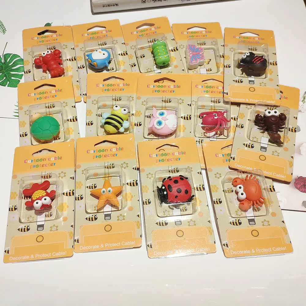 1pc Cartoon Bee Design Data Cable Protector