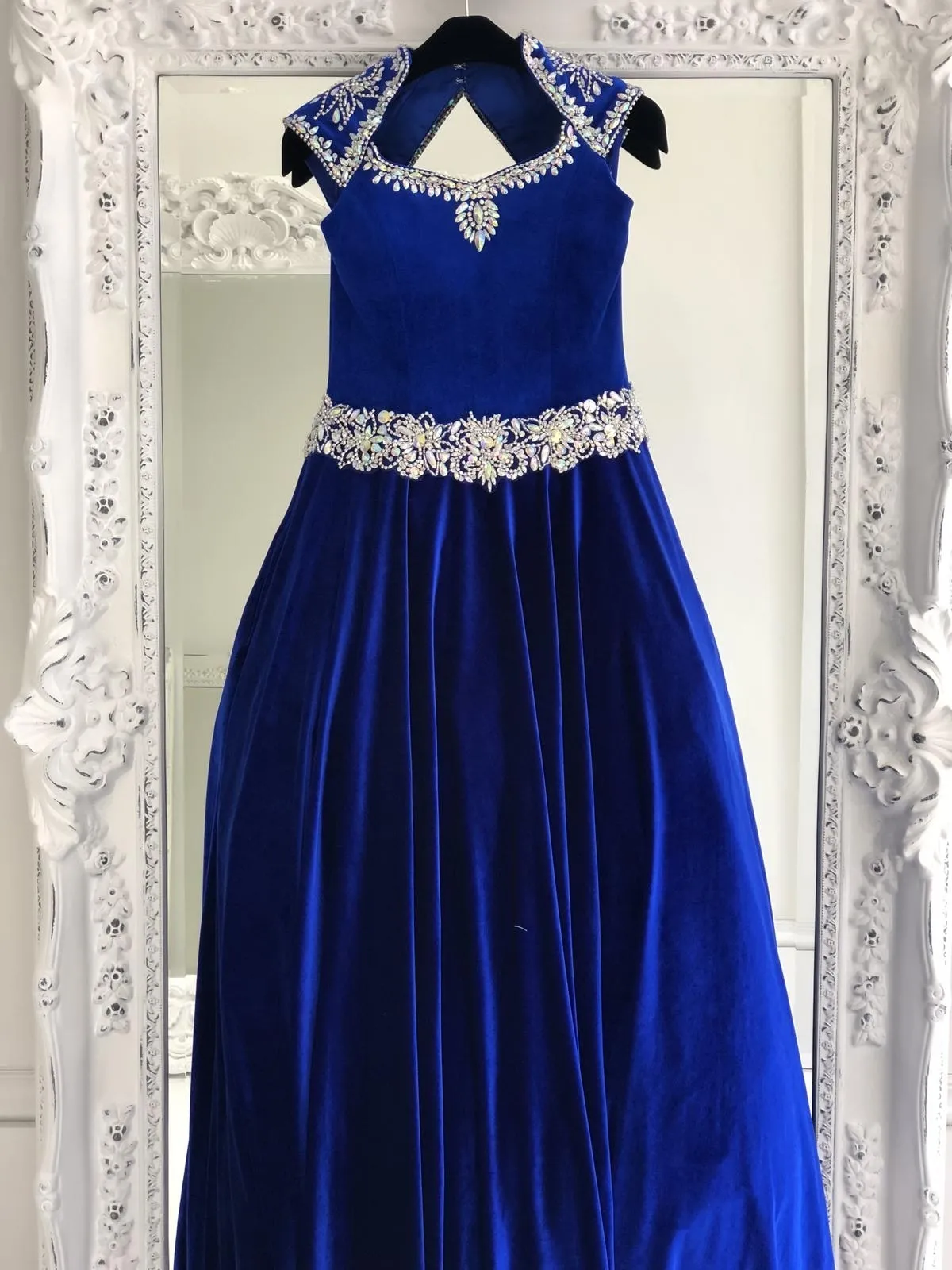 Buy Blue Embroiderd Floor Length Flared Gown Party Wear Online at Best  Price | Cbazaar