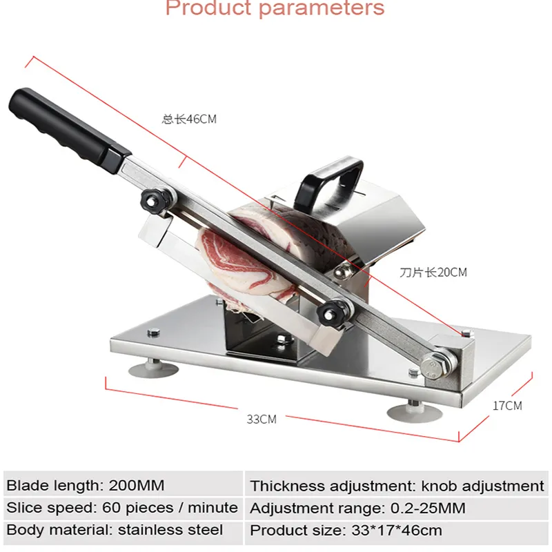 Q1-1 LewiaoAutomatic Lamb Slicerホーム手作業ミートカッター商業脂肪牛肉とマトンロール冷凍ミート挽き模様スキニングマシン