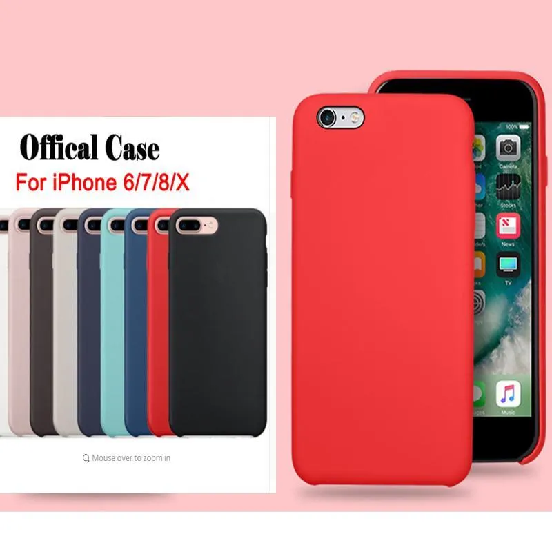 Silicones Cases Liquid Silicone Phone Case Cover voor iPhone14 13 11Pro 8Plus iPhone12 X XR XS Max met retailbox