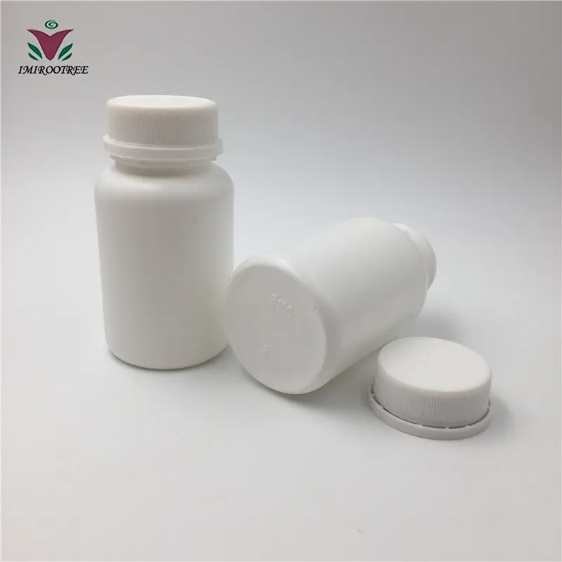 50pcs 100ml 100cc HDPE Bianco Ricaricabile Capsule di Vitamine Bottiglie con Tappi a Prova di Manomissione