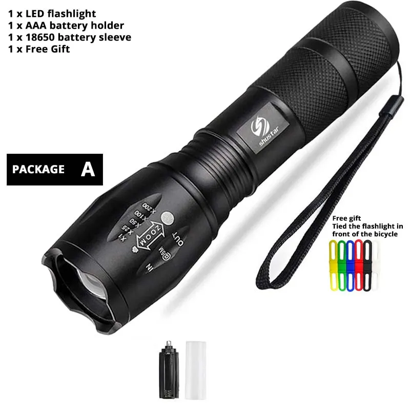 Led flashlight Ultra Bright 10000 Lumens Zoomable Bicycle Light with 5  Switch Modes and 18650 Battery from Dhgate Torches - price 3.36