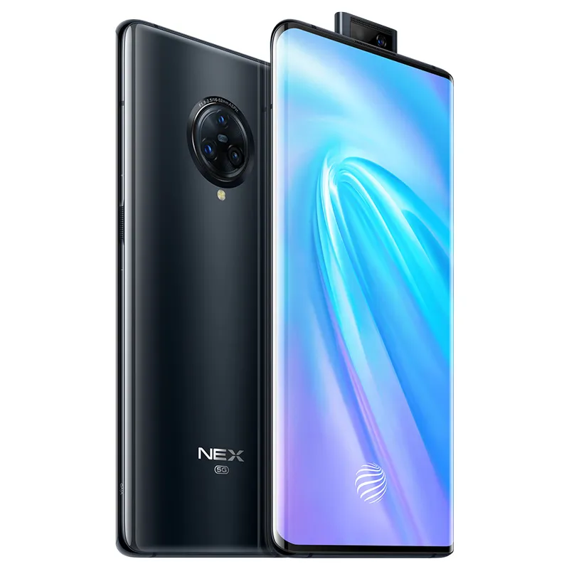 オリジナルのvivo Nex 3 5g携帯電話12GB RAM 256GB ROM Snapdragon 855 Plus Octa Core 64.0MP OTG NFC 4500MAH Android 6.89 "全画面指紋IDフェイススマート携帯電話