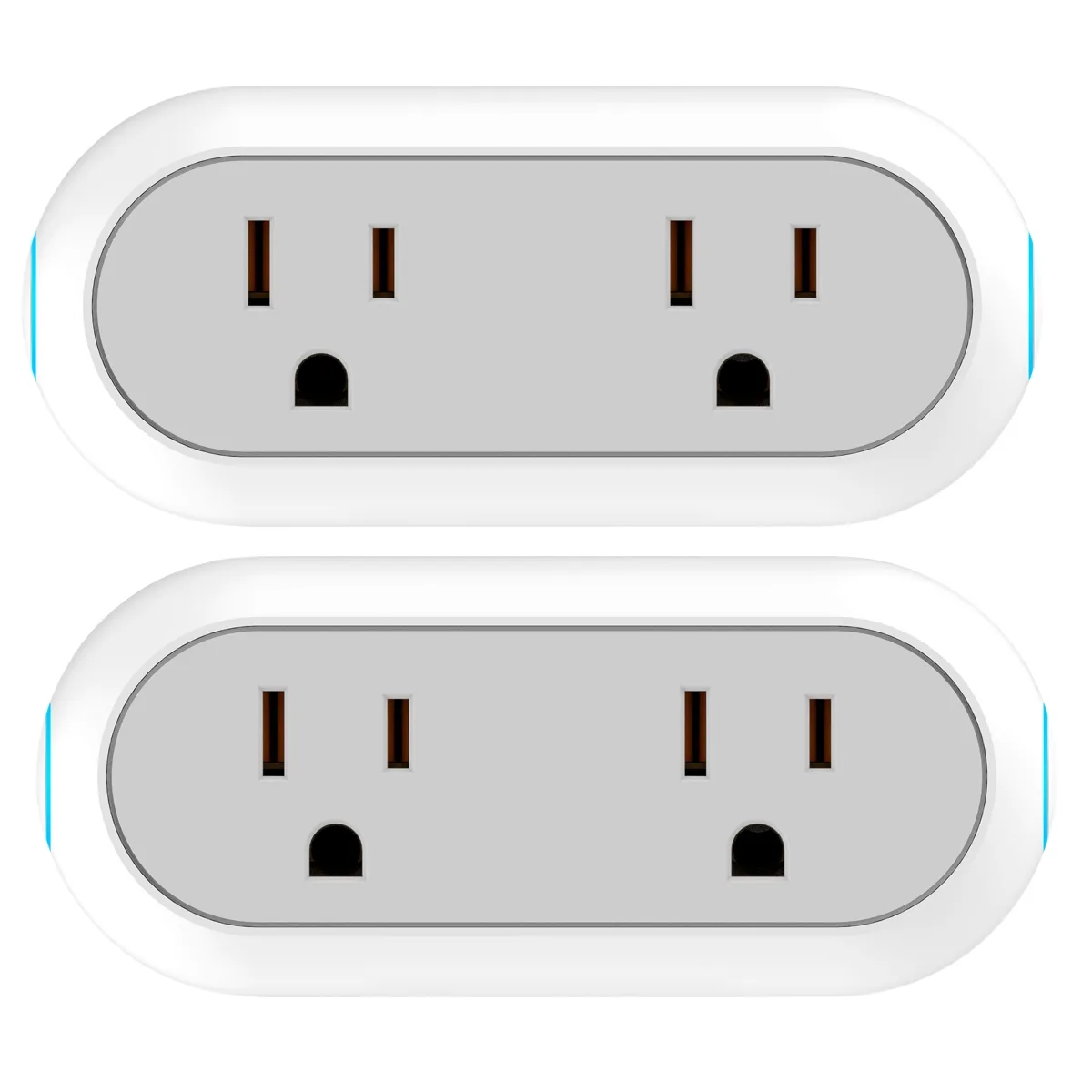 Houzetek AWP12L Smart Plug Set من 2 قطعة في حزمة ، مصنوعة من مواد PC + ABS ، مع فتيل 10A المدمج في هذه المكونات الذكية