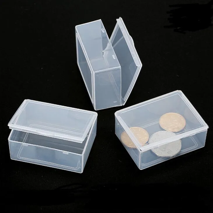 Mini Square Clear Plastic Small Box Jewelry Storage Containers