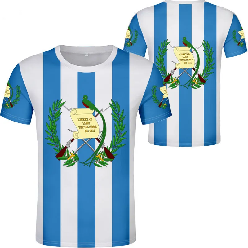 GUATEMALA t shirt fai da te nome personalizzato gratuito numero gtm t-shirt nazione bandiera paese guatemala spagnolo college stampa foto gt abbigliamento