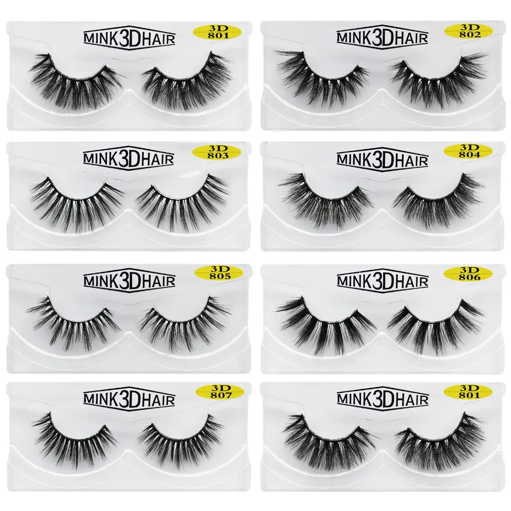 3D Mink Eyelashes Wholesale makeup 100% Real 3D Mink Lashes Natural Thick False Eyelashes Eye Lashes Makeup Extension Beauty Tools