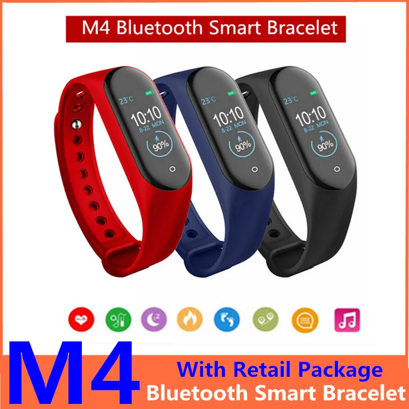 M4 Smart Band Fitness Tracker Watch Sport bracelet Heart Rate Smart Watch 0.96 inch Smartband Monitor Health Wristband Smart Watch Hot